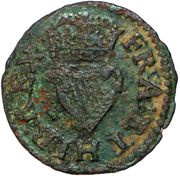 1 Farthing - Charles I Richmond issue; type 1b, United Kingdom, 1625 reverse image
