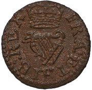 1 Farthing - Charles I Richmond issue; type 3, United Kingdom, 1631-1632 reverse image