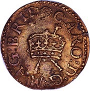 1 Farthing - Charles I Richmond issue; type 4 obverse image