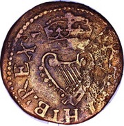 1 Farthing - Charles I Richmond issue; type 4, United Kingdom, 1631-1632 reverse image