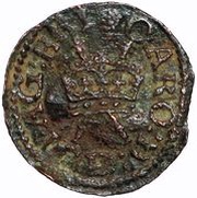 1 Farthing - Charles I Richmond issue; mule of types 4 and 3 obverse image