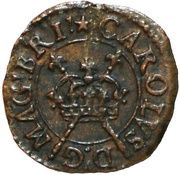 1 Farthing - Charles I Rose issue; type 3 obverse image