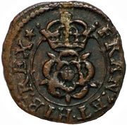 1 Farthing - Charles I Rose issue; type 3 reverse image
