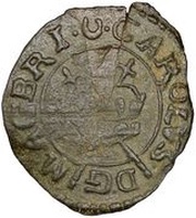 1 Farthing - Charles I Rose issue; type 4a obverse image