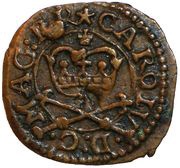 1 Farthing - Charles I Rose issue; type 5 obverse image