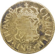 1 Farthing - Oliver Cromwell, United Kingdom, 1657-1658 reverse image