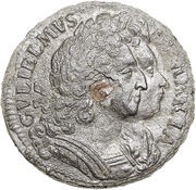 1 Farthing - William and Mary large busts obverse image
