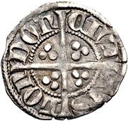 ½ Penny - Edward III 3rd coinage; London mint, United Kingdom, 1344-1351 reverse image