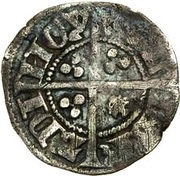 ½ Penny - Edward III 3rd coinage; Reading mint, United Kingdom, 1344-1351 reverse image