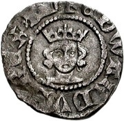 ½ Penny - Edward III 4th coinage; Treaty period obverse image