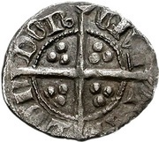 ½ Penny - Edward III 4th coinage; Treaty period, United Kingdom, 1361-1369 reverse image