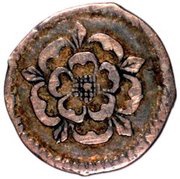 ½ Penny - James I 2nd coinage; with mintmark obverse image
