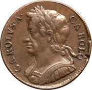 ½ Penny - Charles II obverse image