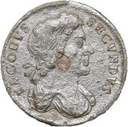 ½ Penny - James II obverse image