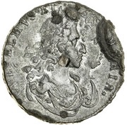 ½ Penny - William and Mary draped busts obverse image