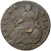 ½ Penny - William III 3rd issue, United Kingdom, 1699-1701 reverse image