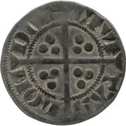1 Penny - Edward I Sterling type; class 1a, United Kingdom, 1279 reverse image