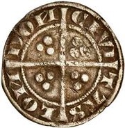 1 Penny - Edward I Sterling type; class 1b, United Kingdom, 1279 reverse image
