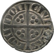 1 Penny - Edward I Sterling type; class 1d, United Kingdom, 1279 reverse image