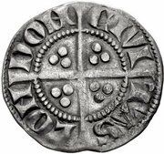 1 Penny - Edward I Sterling type; class 3b, United Kingdom, 1280-1281 reverse image