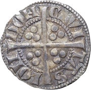 1 Penny - Edward I Sterling type; class 3d, United Kingdom, 1280-1281 reverse image