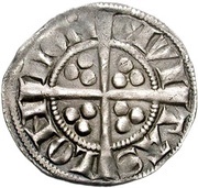 1 Penny - Edward I Sterling type; class 4b, United Kingdom, 1282-1289 reverse image