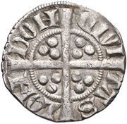 1 Penny - Edward I Sterling type; class 4d, United Kingdom, 1282-1289 reverse image