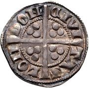 1 Penny - Edward I Sterling type; class 8c, United Kingdom, 1294-1299 reverse image