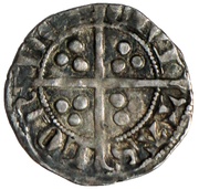 1 Penny - Edward III 3rd coinage; London mint, class 2, United Kingdom, 1344-1351 reverse image
