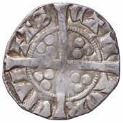 1 Penny - Edward III 3rd coinage; Canterbury mint, class 2, United Kingdom, 1344-1351 reverse image