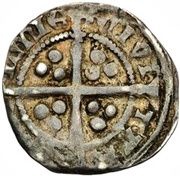 1 Penny - Edward III 4th coinage, Pre-treaty period; Durham mint, Series C, United Kingdom, 1351-1352 reverse image