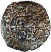 1 Penny - Henry VII 'Sovereign' type; York mint, United Kingdom, 1485-1500 reverse image