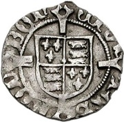 1 Penny - Henry VII 'Sovereign' type; London mint, United Kingdom, 1495-1498 reverse image