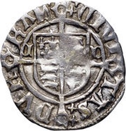 1 Penny - Henry VIII 2nd coinage; Durham mint, United Kingdom, 1526-1544 reverse image