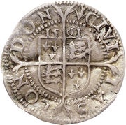 1½ Pence - Elizabeth I 3rd and 4th issue; large flan, United Kingdom, 1561 reverse image
