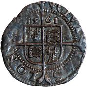 1½ Pence - Elizabeth I 3rd and 4th issue; small flan, United Kingdom, 1561-1578 reverse image