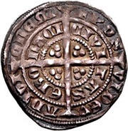 ½ Groat - Edward III Pre-treaty period; York mint, United Kingdom, 1354-1355 reverse image