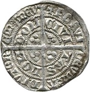 ½ Groat - Richard II type II, United Kingdom, 1377-1399 reverse image