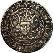 ½ Groat - Henry VI Annulet-trefoil sub-issue; Calais mint obverse image