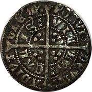 ½ Groat - Henry VI Annulet-trefoil sub-issue; Calais mint, United Kingdom, 1422-1427 reverse image