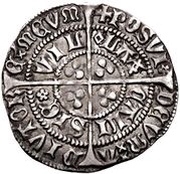½ Groat - Henry VI Rosette-mascle issue; Calais mint, United Kingdom, 1430-1431 reverse image