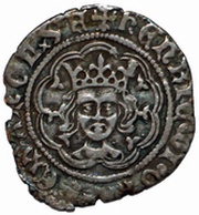 ½ Groat - Henry VI Pinecone-mascle issue; London mint obverse image