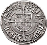 ½ Groat - Henry VII Profile bust; London mint, United Kingdom, 1502-1509 reverse image