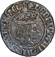 ½ Groat - Henry VIII 1st coinage; Canterbury mint obverse image