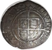 ½ Groat - Henry VIII 2nd coinage; Canterbury mint, United Kingdom, 1533-1544 reverse image