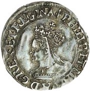 ½ Groat - Philip and Mary obverse image