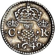 ½ Groat - Charles I Nicholas Briot's Pattern, United Kingdom, 1640 reverse image