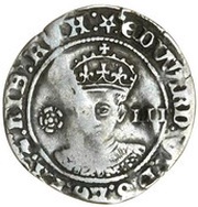 3 Pence - Edward VI 3rd period; York mint obverse image