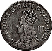 3 Pence - Charles II Milled issue obverse image