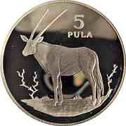 5 Pula Gemsbok reverse image